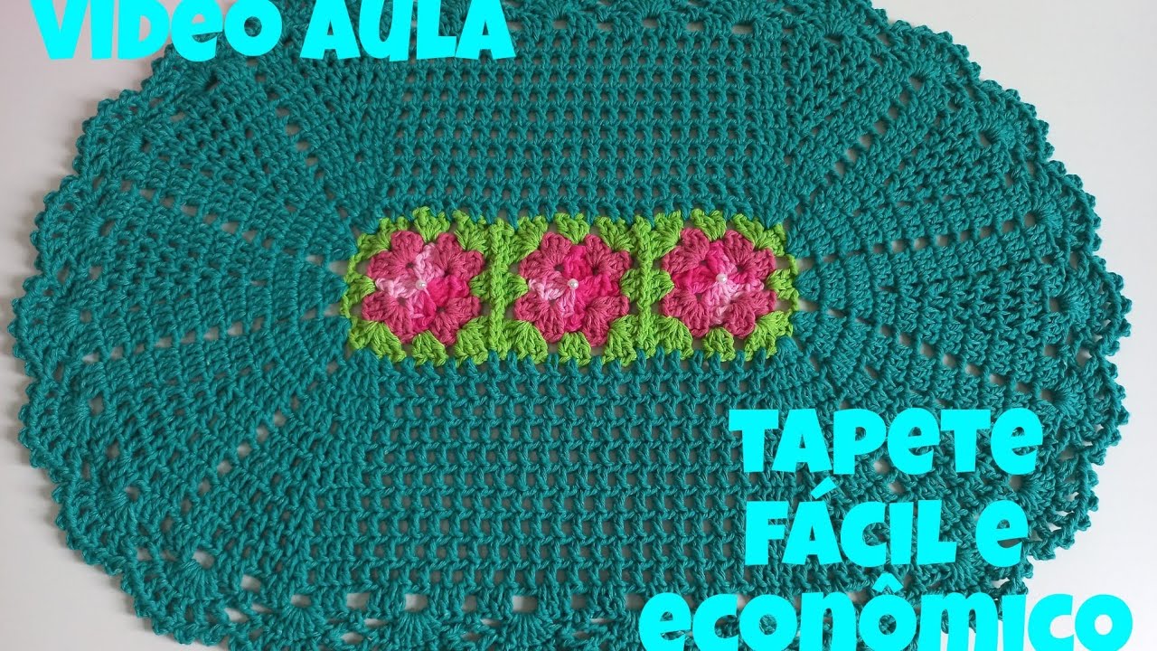 Tapete Nay em crochê fácil e econômico, gastei apenas 232 gramas , 😊😉
