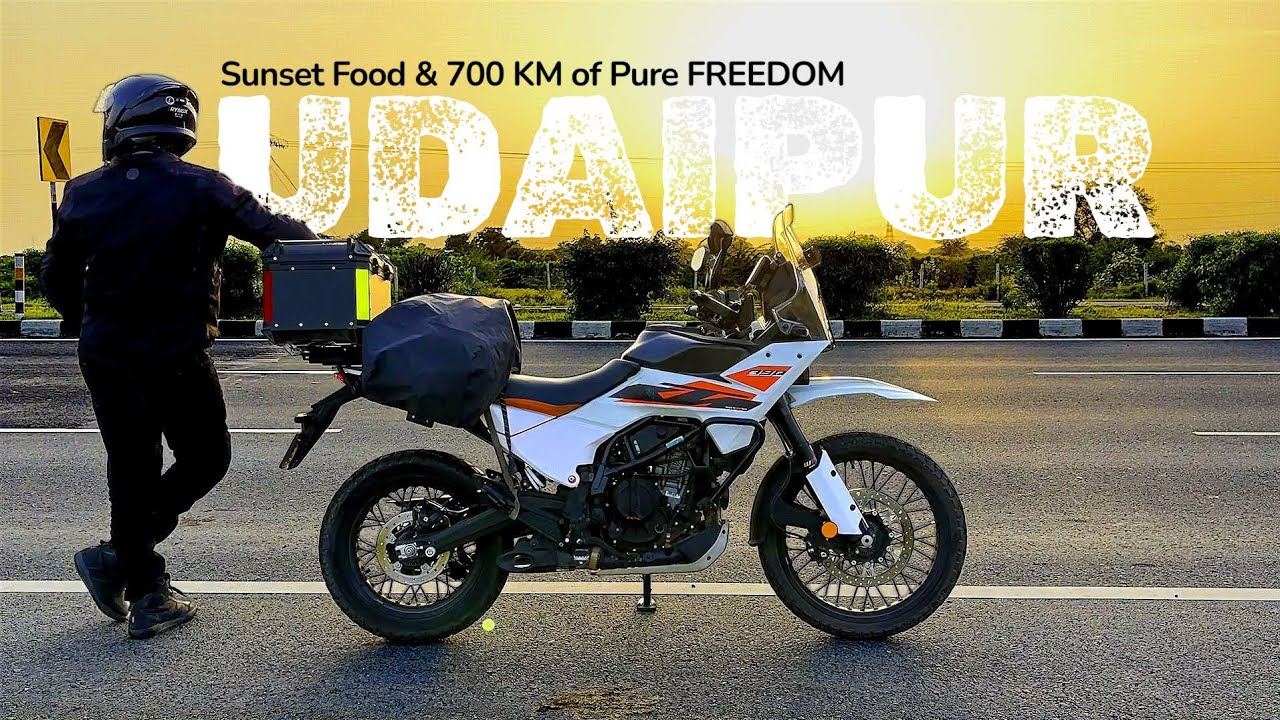 Sunset, Food & 700 KM of Pure FREEDOM Delhi to Udaipur Bike Ride on 2025 KTM 390 Adventure