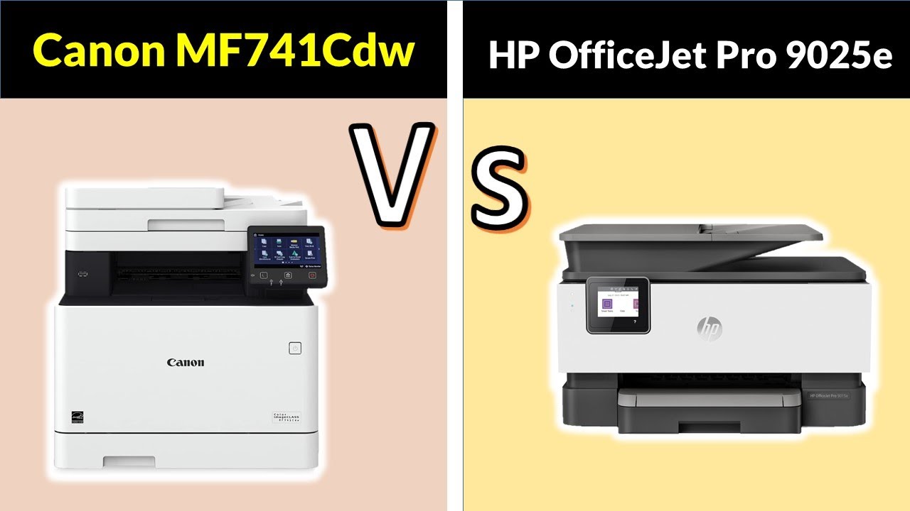 ✅Canon MF741Cdw vs HP OfficeJet Pro 9025e Printer Comparison | which is best for you?