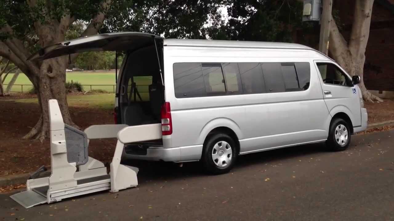 Wheelchair Hoist Hiace for 4 Wheelchair passengers Plus 5 seated passengers @ Edward Lee's