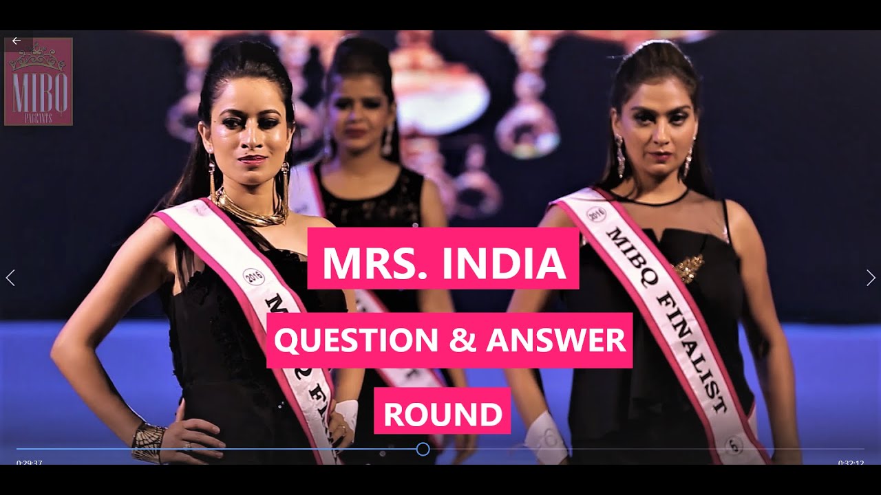 MRS. INDIA QUESTION  & ANSWER ROUND VLOG #41 : MRS. INDIA BEAUTY QUEEN  SEASON 3