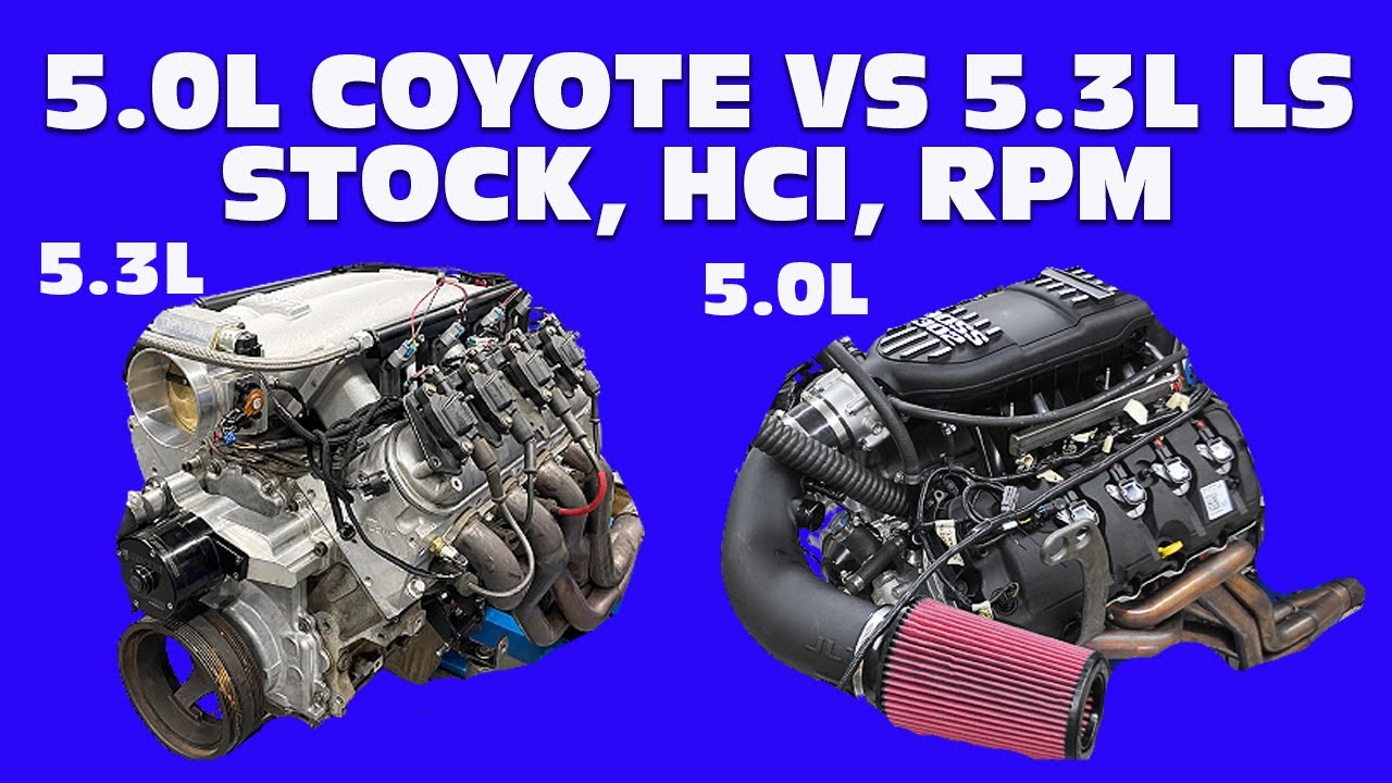 COYOTE против JUNKYARD LS — какой двигатель выдаёт больше лошадиных сил? 5,0-литровый YOTE против...