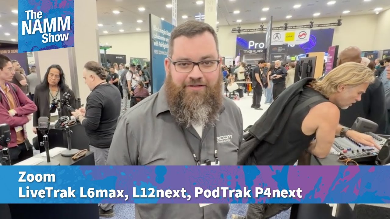 NAMM 2026: Zoom: LiveTrak L6max, L12next, PodTrak P4next, Instamic