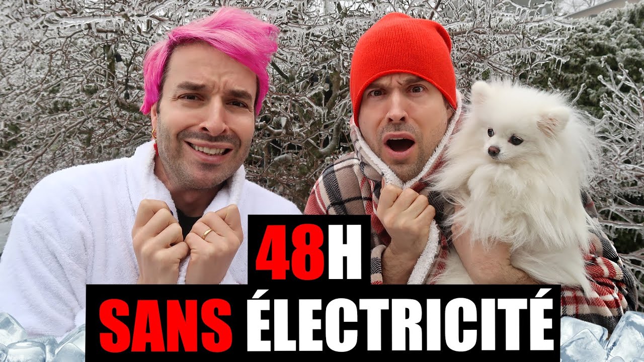 Vivre SANS ÉLECTRICITÉ pendant 48H (TEMPÊTE DE VERGLAS) - CARL ISAAC VLOG