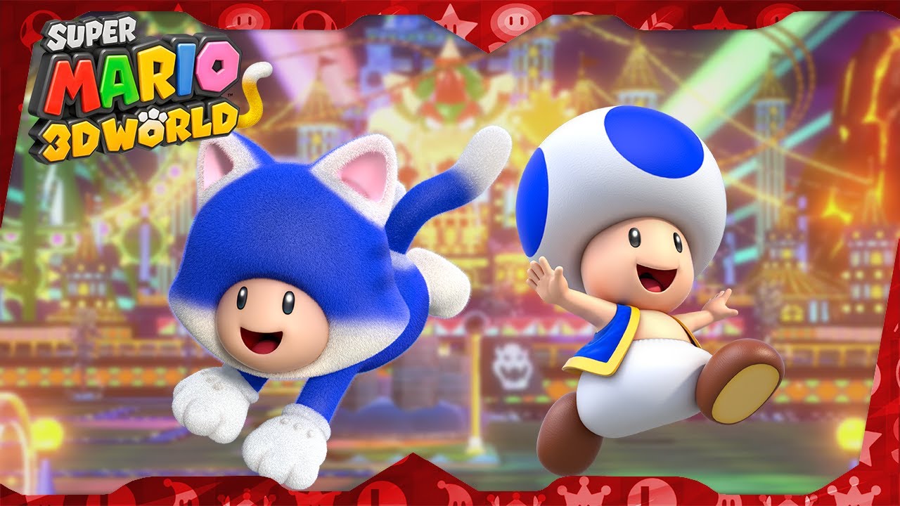 Super Mario 3D World for Wii U ᴴᴰ | World Bowser (All Green Stars & Stamps) Solo Toad