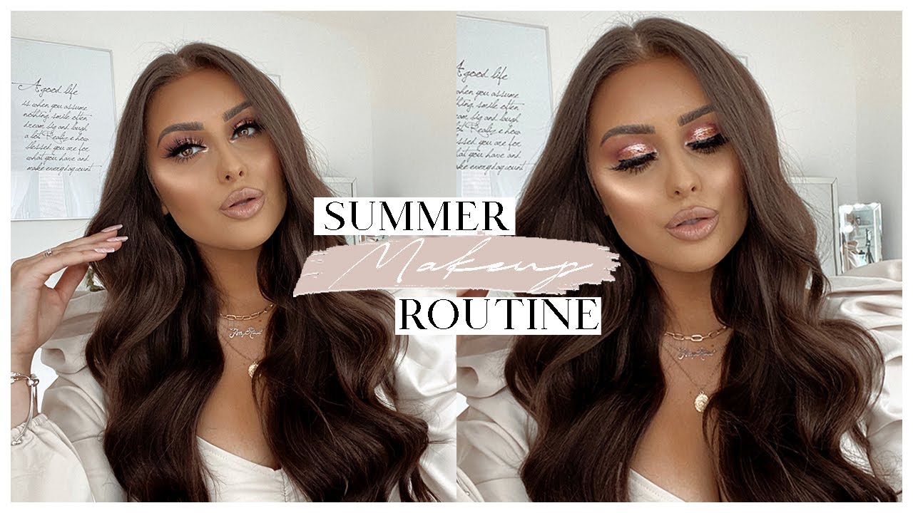 SUMMER MAKEUP ROUTINE | GLOWY + PINK!!