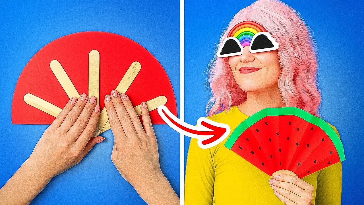 🍉 Kipas Semangka Ini 😄 Sangat Menyenangkan Dan Mudah Dibuat! 🌬️