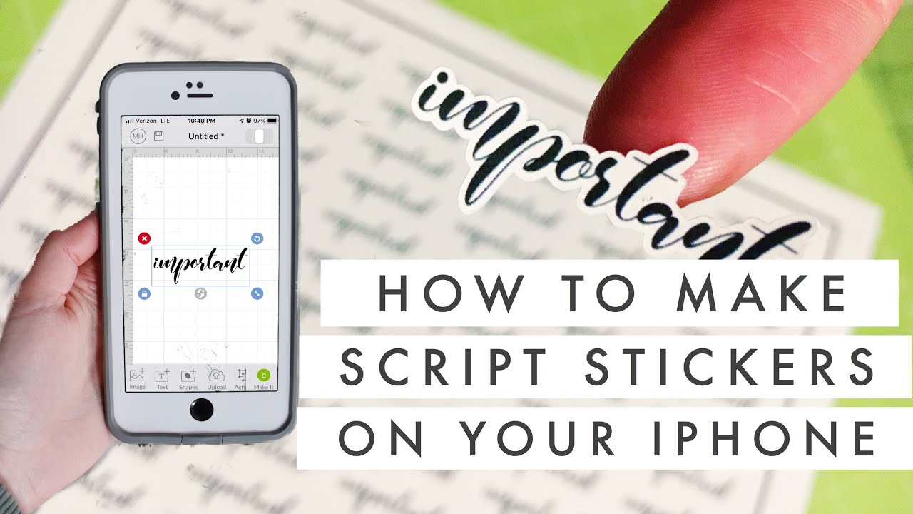 Cricut Mobile App Tutorial // Easy DIY Script Planner Stickers on your Phone with Custom Fonts!
