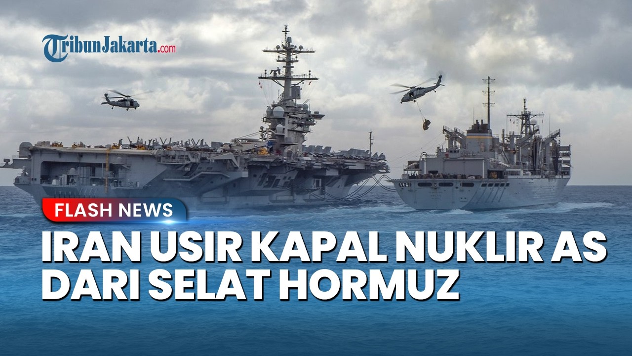 Putar Balik! Kapal Nuklir AS Kabur dari Selat Hormuz, USS Abraham Lincoln Dikepung Drone IRGC