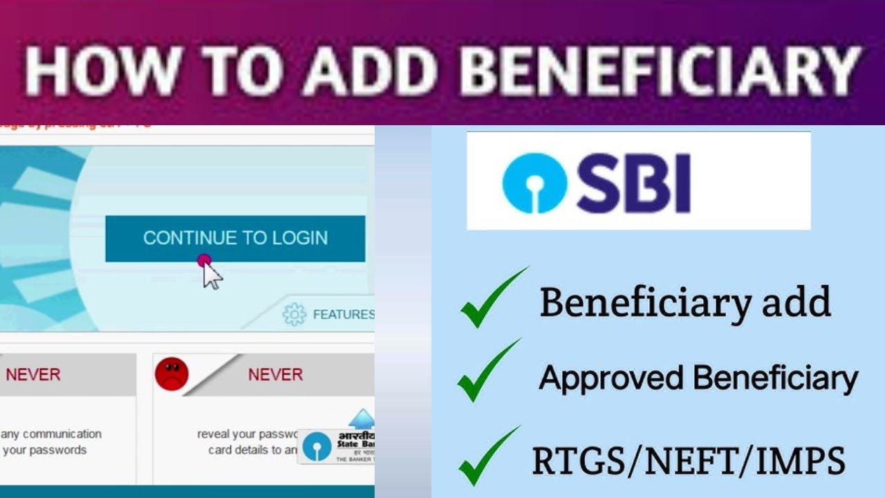 How to add beneficiary in SBI Net Banking | Add SBI beneficiary for other bank transfers