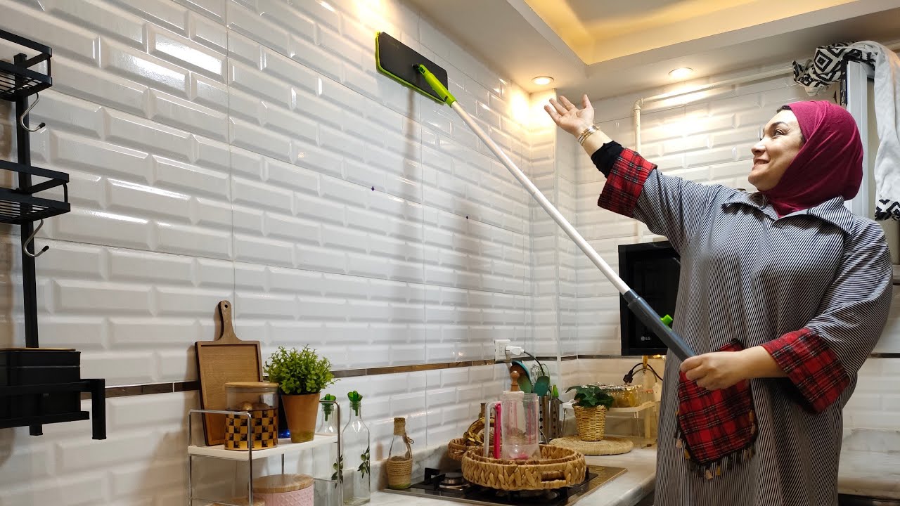 اول تنظيفات رمضان 🌙روايح ونفحات رمضان هلت ✨ترتيب المطبخ