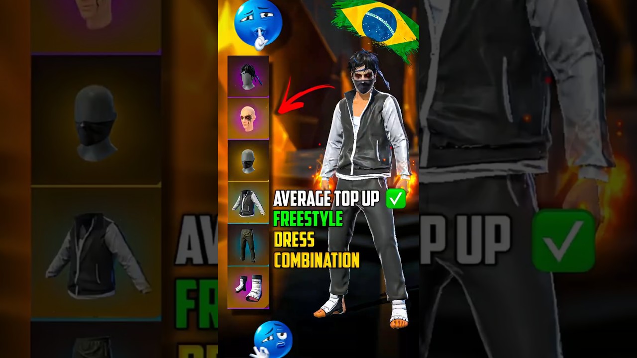 BEST DUO 👑 FREESTYLE 🇧🇷 OUTFIT COMBOS 👺 FOR AVERAGE TOP UP PLAYERS ✅ FREE FIRE 🔥