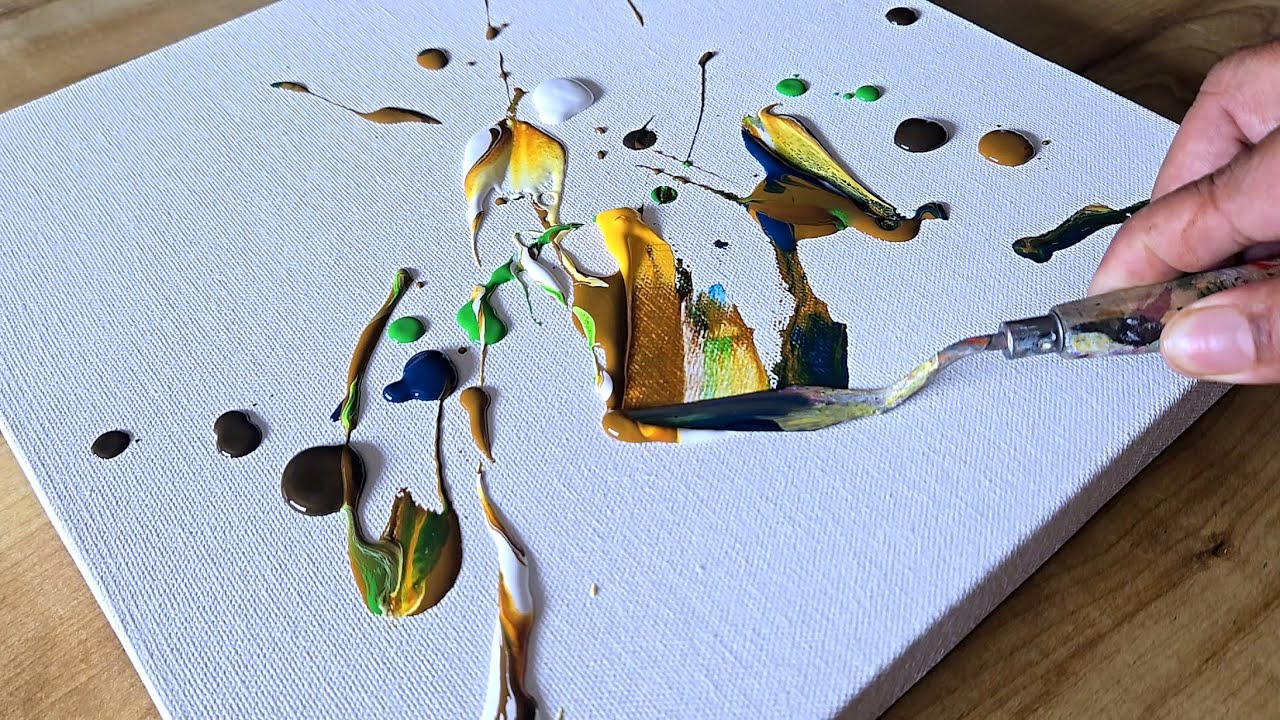 Easy Acrylic Painting Technique /Abstract Landscape Painting / Step By Step