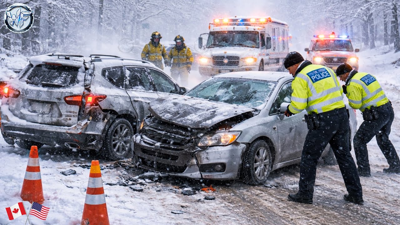 30 Moments Extreme Snow Crashes & Frozen Road Chaos - Urban Winter Nightmares Caught on Camera #2
