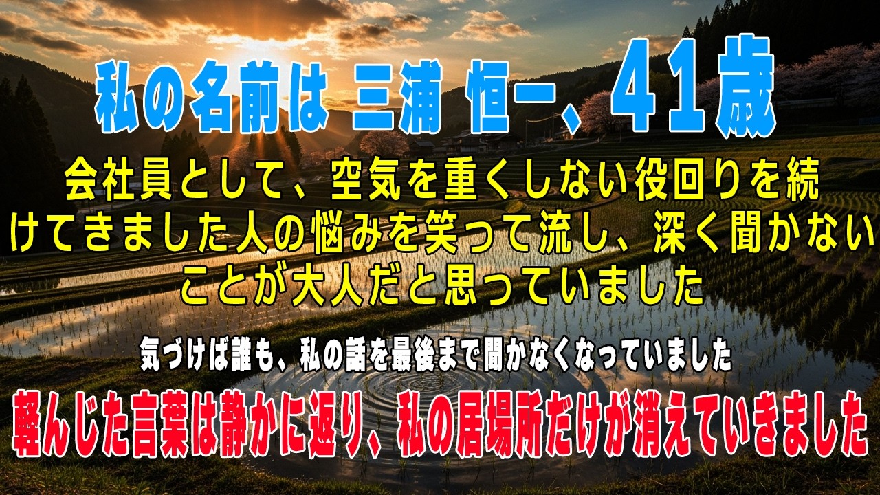 友人の相談を「くだらない」と笑ってきた私は、自分の話を聞いてくれる人がいない