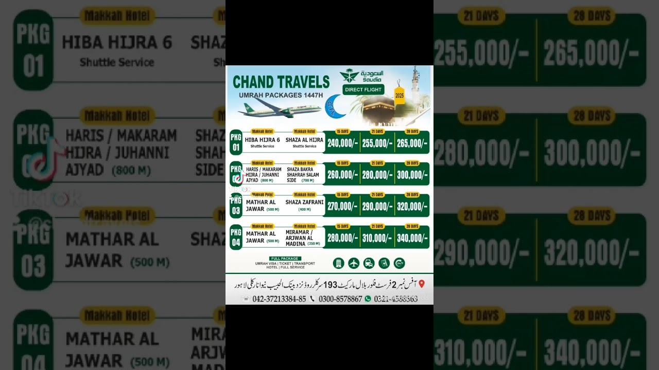 Latest UMRAH Package August 2025 #umrah2025 #august