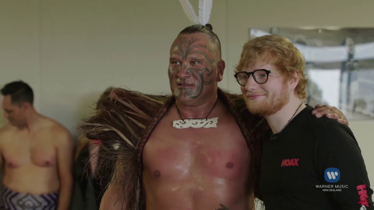Ed Sheeran pōwhiri in New Zealand