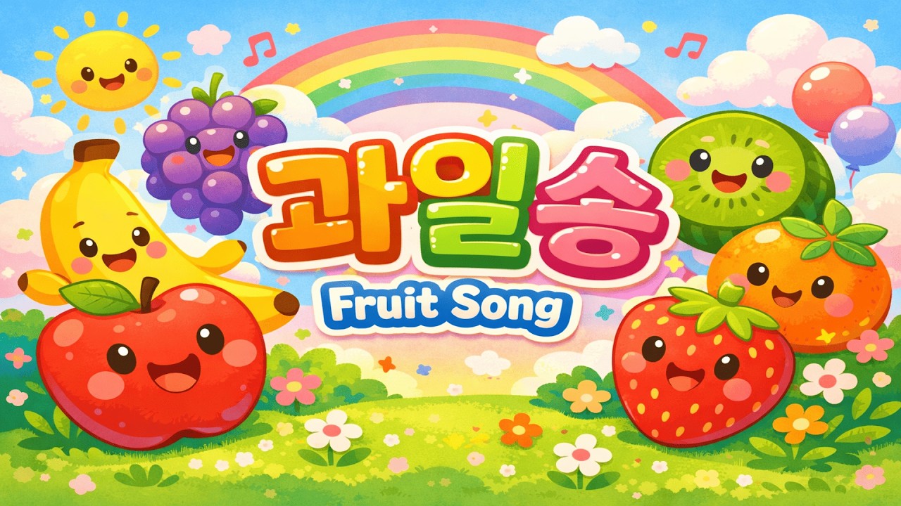 알록달록 과일송 | Fruit & Colors Song for Kids | 아삭아삭 맛있는 인기 동요