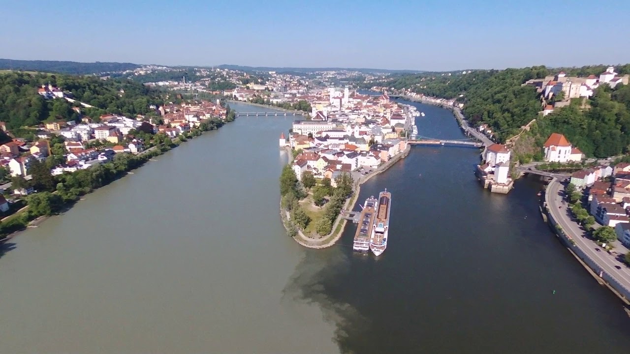 Die Drei-Flüsse-Stadt Passau Donau,Inn,Ilz Burg/Schloss Parrot Bebop2