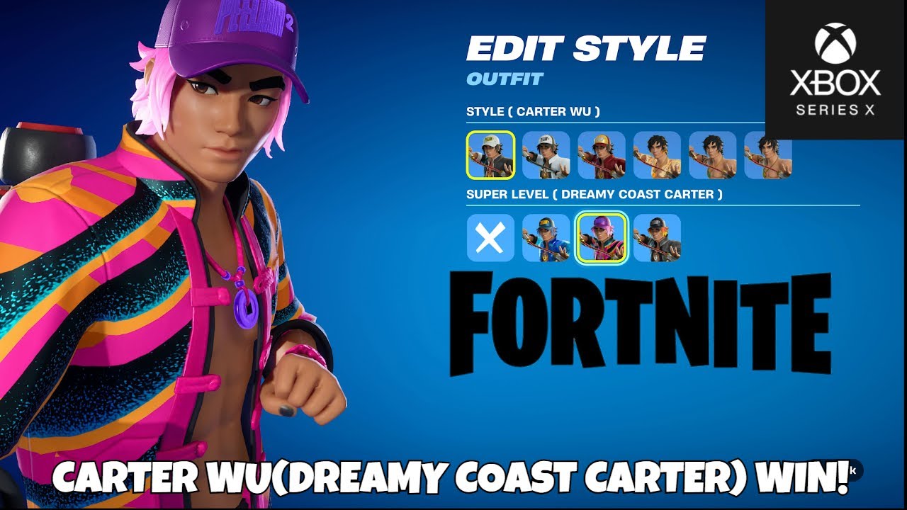 FORTNITE CARTER WU(DREAMY COAST CARTER) WIN! XBOX CHAPTER 7 SEASON 1