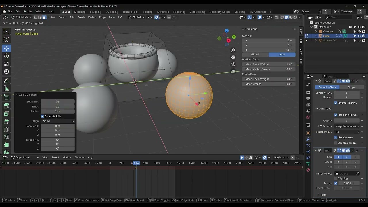 Using Some Modifiers + Cauldron Attempt - Blender  Practice #8