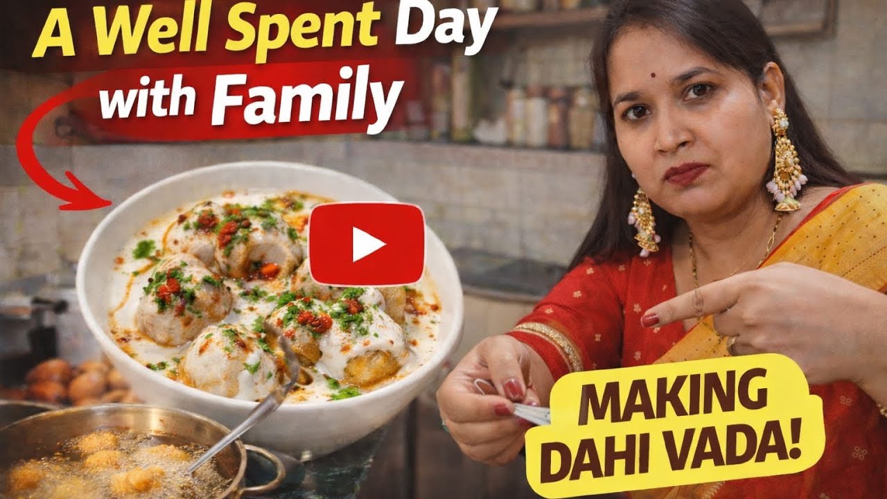 A Well Spent Day with Family❤️| Cooking Dahi Vada #dahivada  #homecooking #WeekendAtHome #foodvlog 