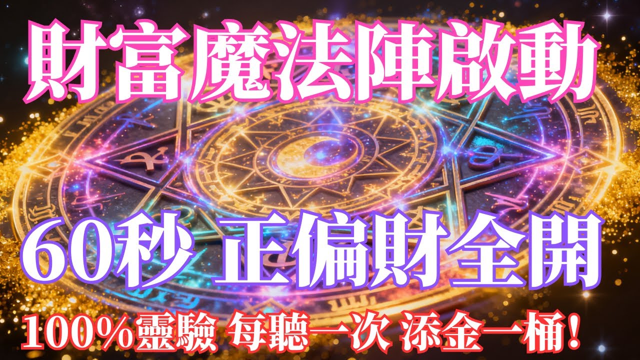 ⚠️ 金錢召還儀式啟動｜每聽一次・添金一桶✨1 月能量全面升級｜2 月財源不斷｜正財偏財通通來💰聽一次就加碼🔥福運・財運・貴人同步到位｜升職加薪・開業順利