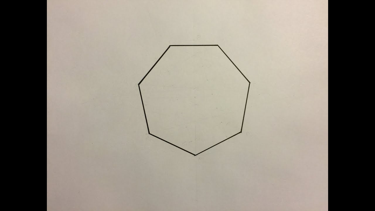 Comment Dessiner Un Heptagone - How To Draw An Heptagon.