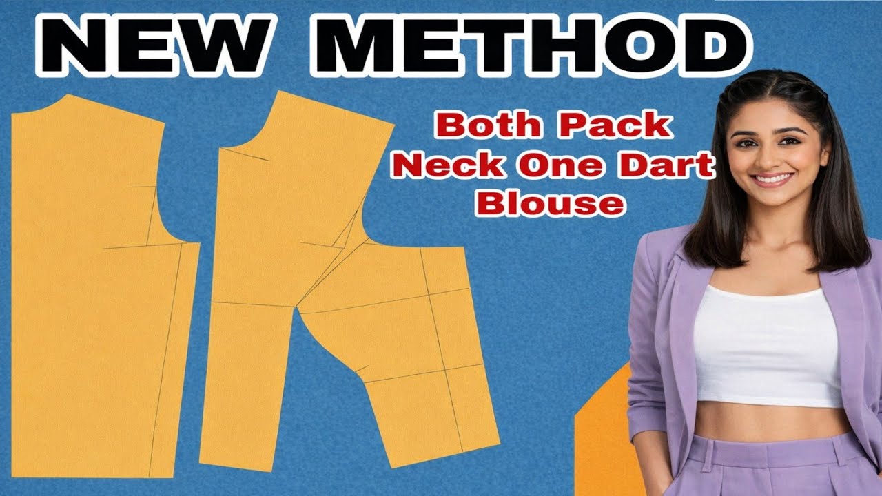 Raja Rani Coaching FMC Inspired Method Both Pack Neck One dart Blouse Drafting And Cutting  