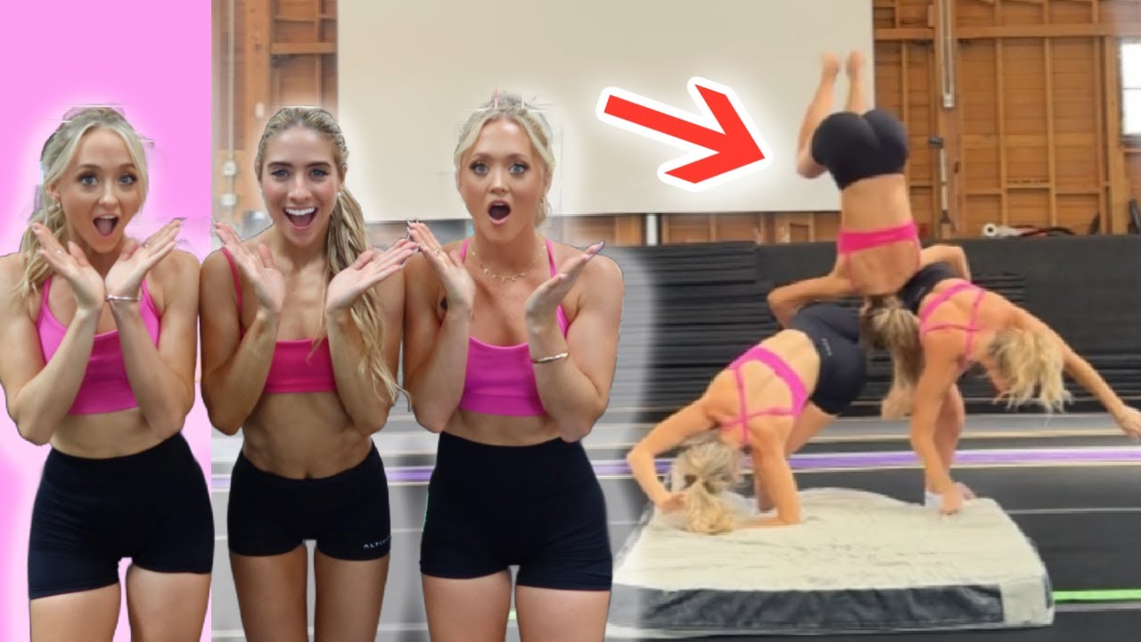 THREE PERSON backflip with the RYBKA TWINS!