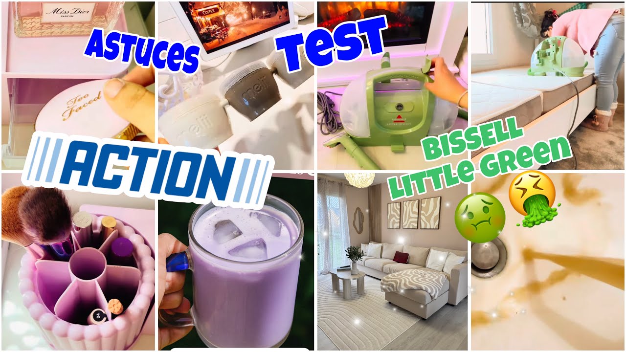ASTUCES 100%ACTION// TEST DU BISSELL LITTLE GREEN ( CHOQUANT ) + MOTIVATION M&Eacute;NAGE 😱