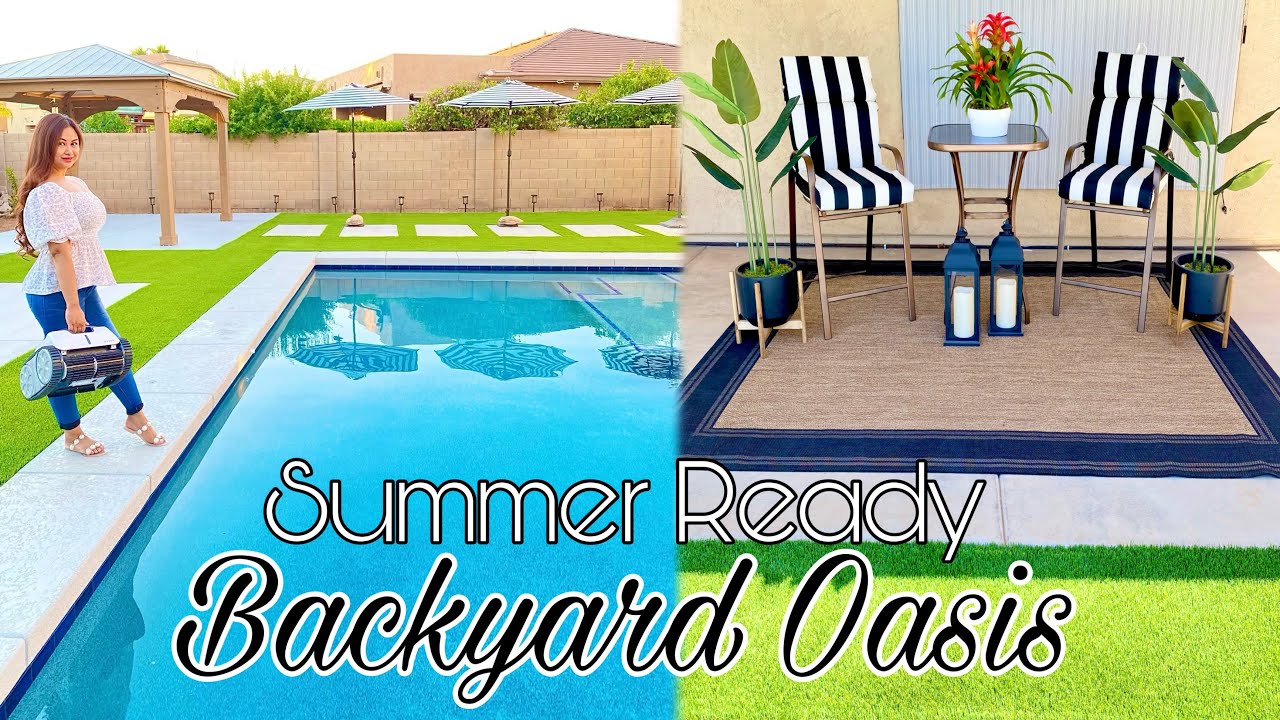 2023 BACKYARD DEEP CLEAN WITH ME | OUTDOOR DECORATING IDEAS | DIY OUTDOOR FURNITURE REFRESH