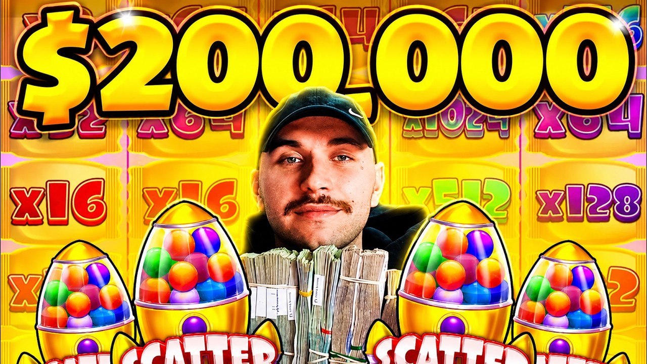 FINALLY GOT A CRAZY DOUBLE RETRIG ON SUGAR RUSH AND IT PAID INSANE!!! (BONUS BUYS)