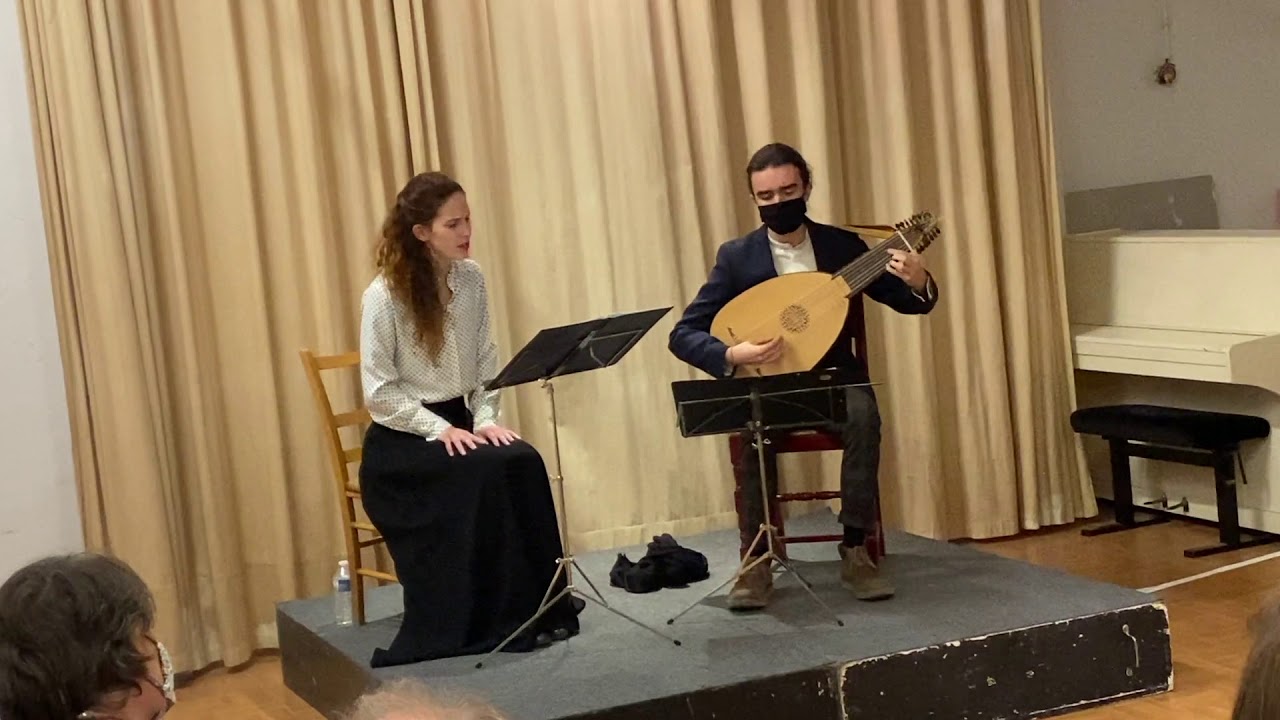Martin Billé Luth, Marjeta Iva Cerar Soprano. Board Lute Book : Fortune my foe, Poor Tom of Bedlam…