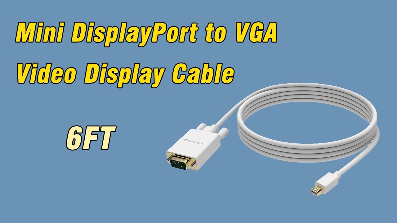 Mini DisplayPort to VGA Cable,Thunderbolt to VGA Video Display Adapter for MacBook Pro,Air,Surface