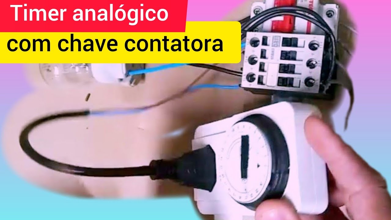 Como ligar chave contatora ao Timer analógico