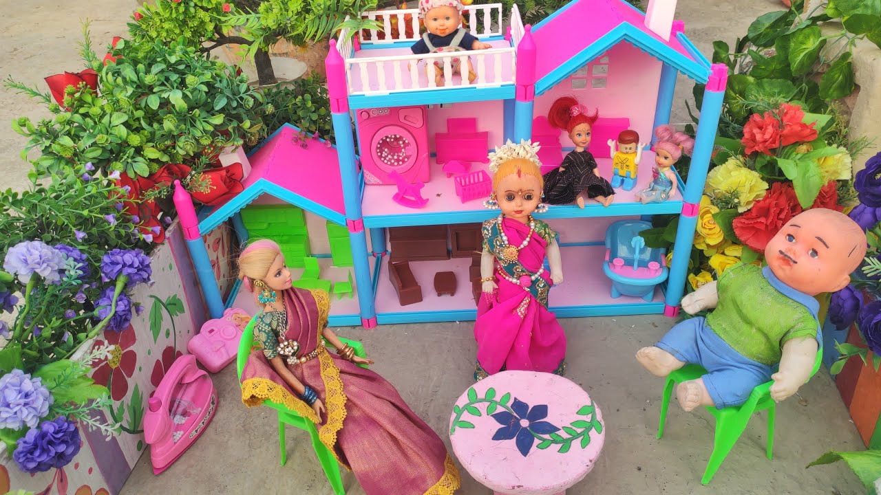 Barbie Doll All Day Routine In Indian Village/Radha Ki Kahani Part -250/Barbie Doll Bedtime Story||