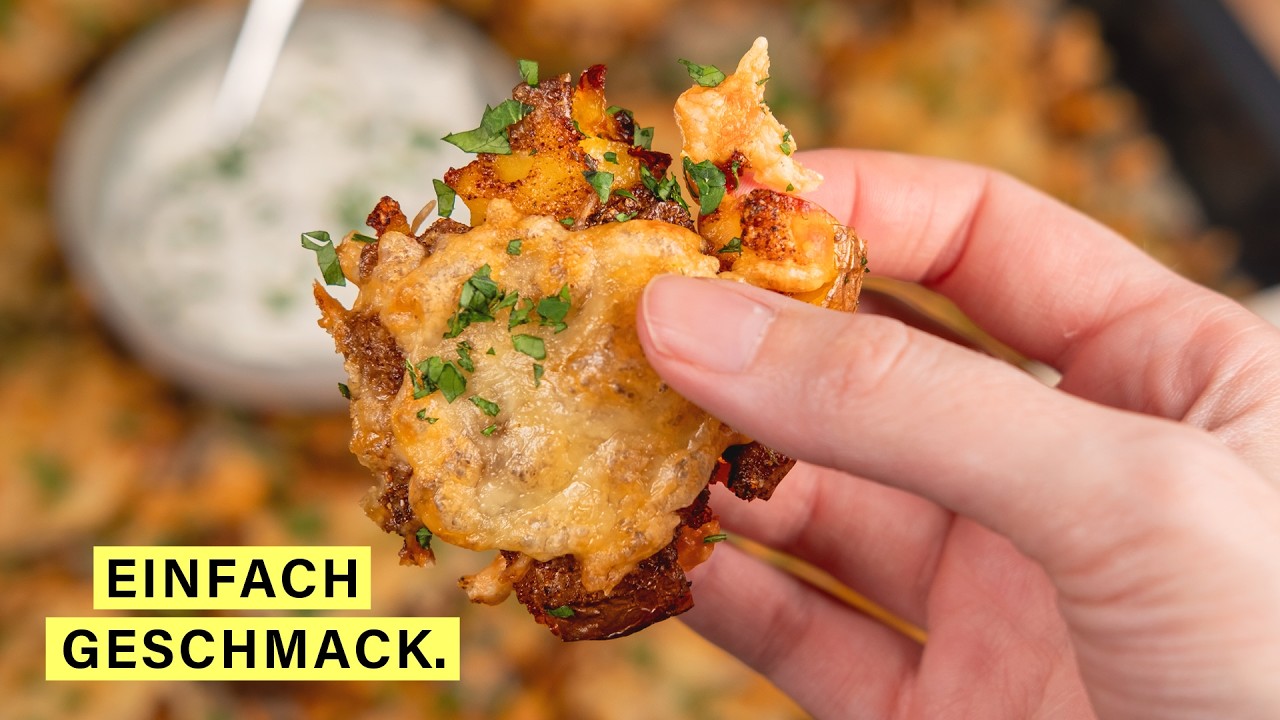 Smashed Potatoes Rezept &ndash; Knusprig, w&uuml;rzig & einfach lecker