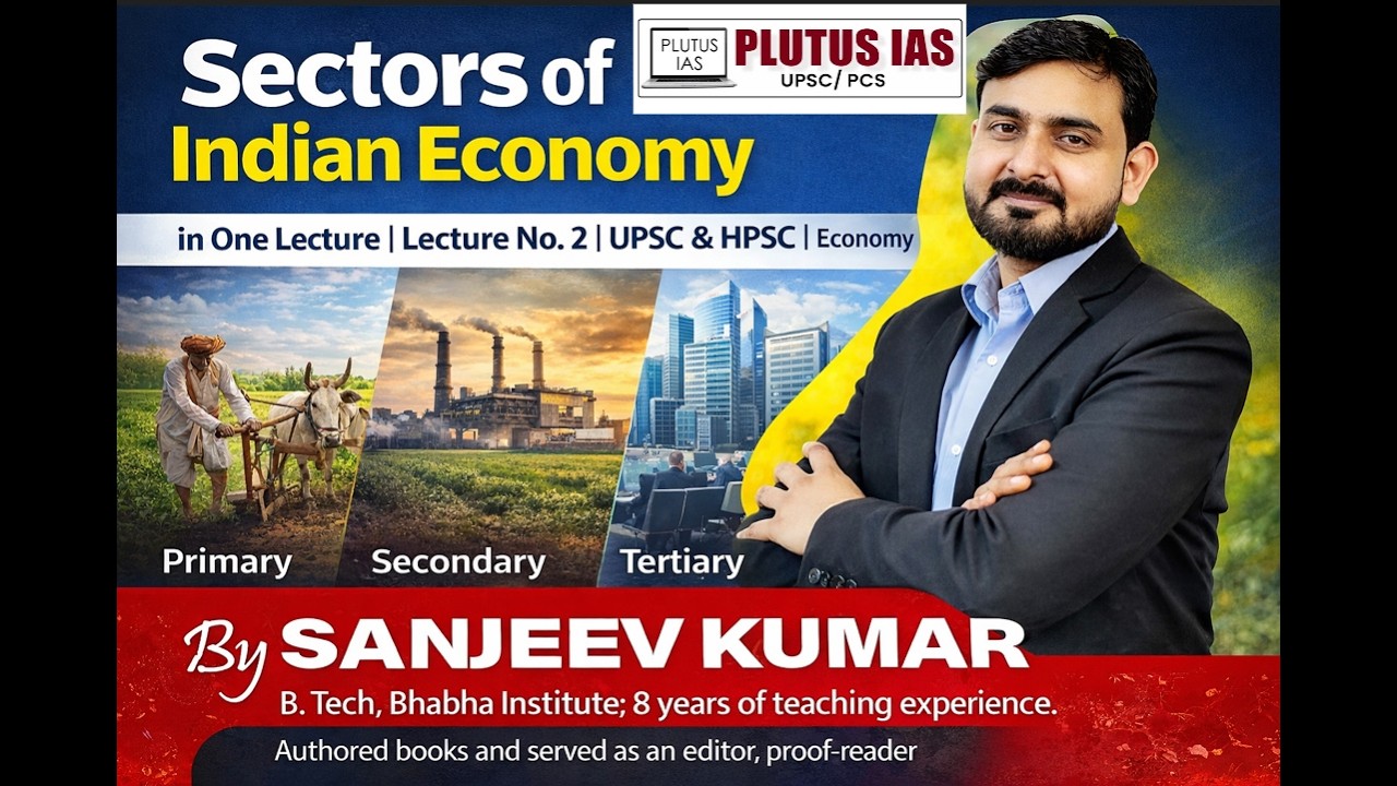 Sectors of Indian Economy in One Lecture | UPSC & HPSC | Economy By Sanjeev Sir