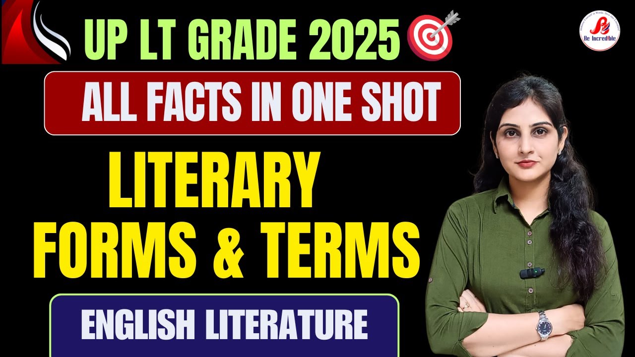 🔴 Literary Forms & Terms | UP LT Grade 2025 | All Facts in One Shot | English Literature #english