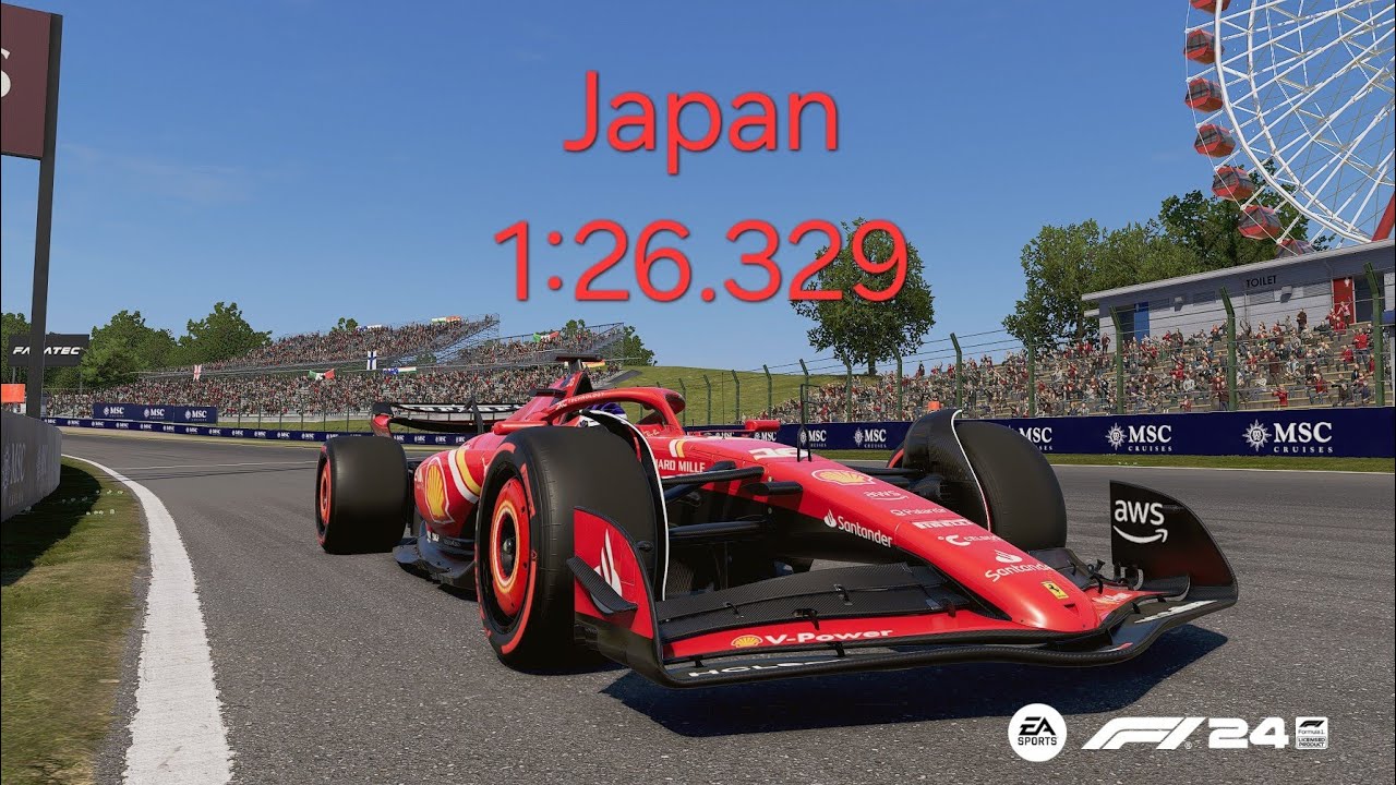 F1 24 Japan Suzuka Circuit Time Trial Hot Lap (1:26.329) + Setup #F124 #F12024 #Suzuka