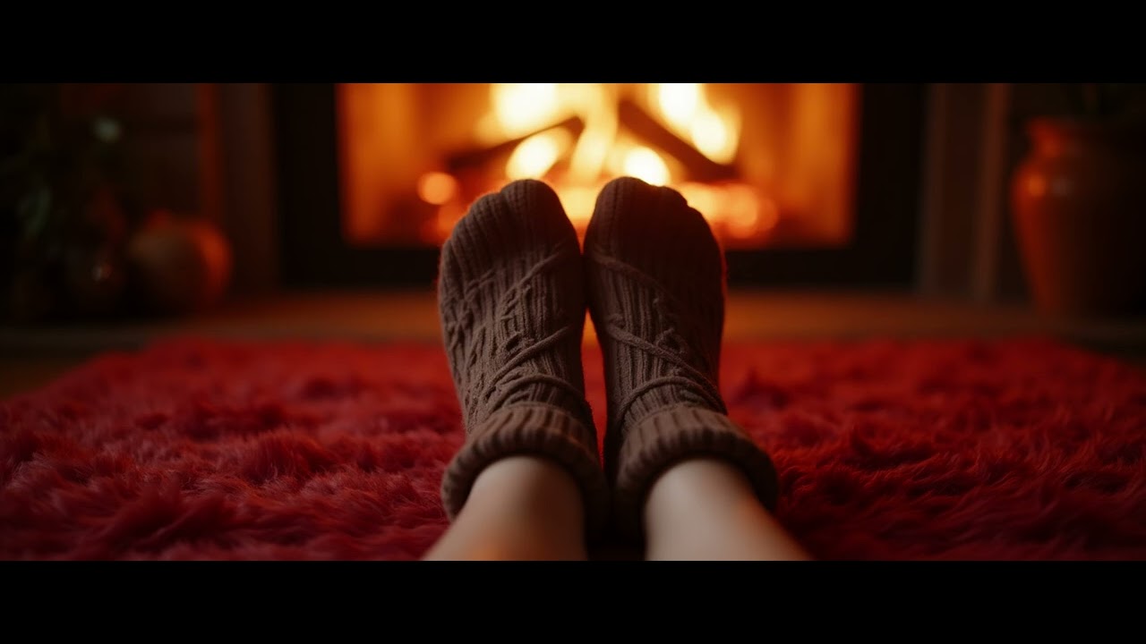 Falling Asleep In Front of the Fireplace. Relaxing Sounds. Drift into your own happiness.
