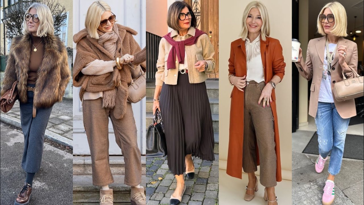 Natural Older Women OVER 50  | NewTrends Fashion For Women |winter/winter ☃️ ❄️ FallFashion 2026