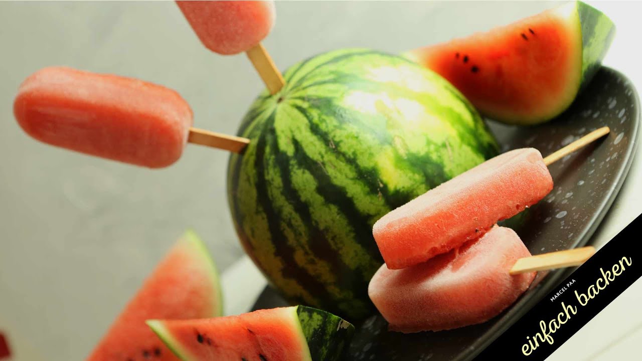 Wassermelonen Eis am Stiel selber machen