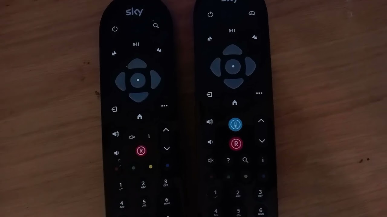 Sky Q remote updated configuration.
