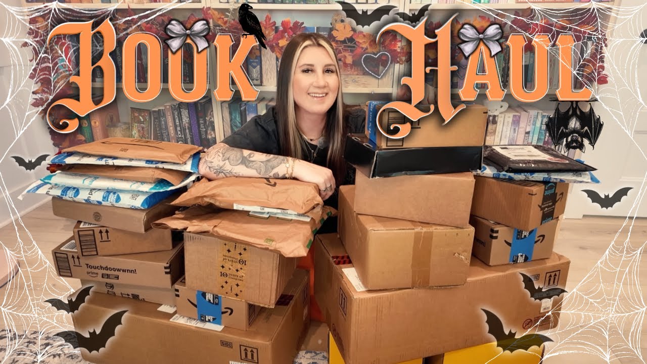 MY BIGGEST BOOK HAUL + UNBOXING ✩˚🕸️₊⁺⋆