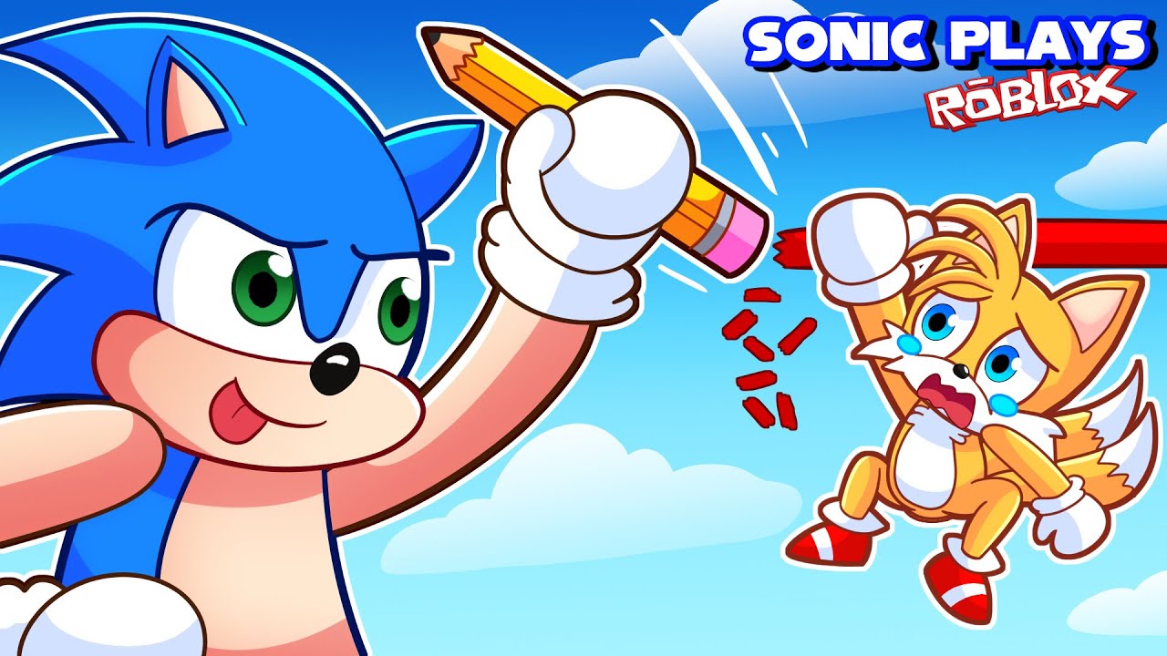 🦔 ROBLOX DRAW OBBYYYYYY | Sonic Plays Roblox Draw Obby with Tails!
