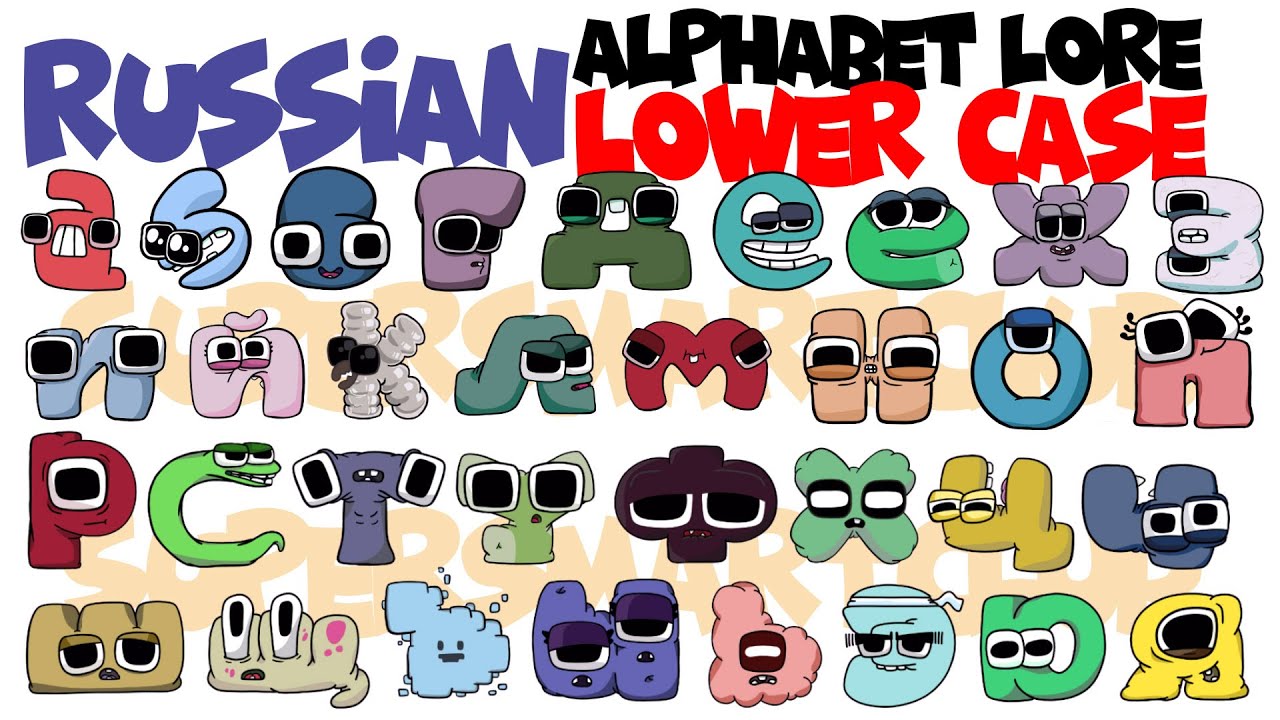 Russian Alphabet Lore Lower Case Chart