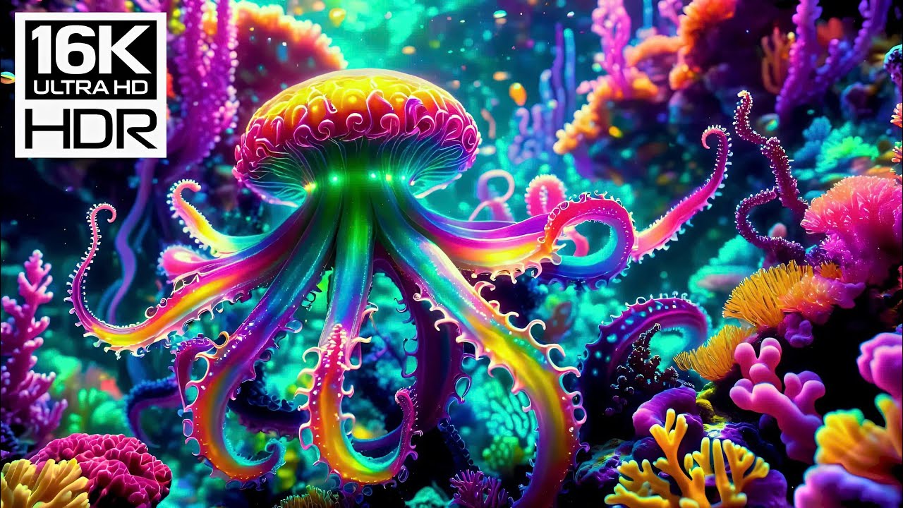🌊 16K HDR Ultra HD | Ocean’s Hidden Jewels – Rare Deep Sea Creatures & Relaxing Ambience