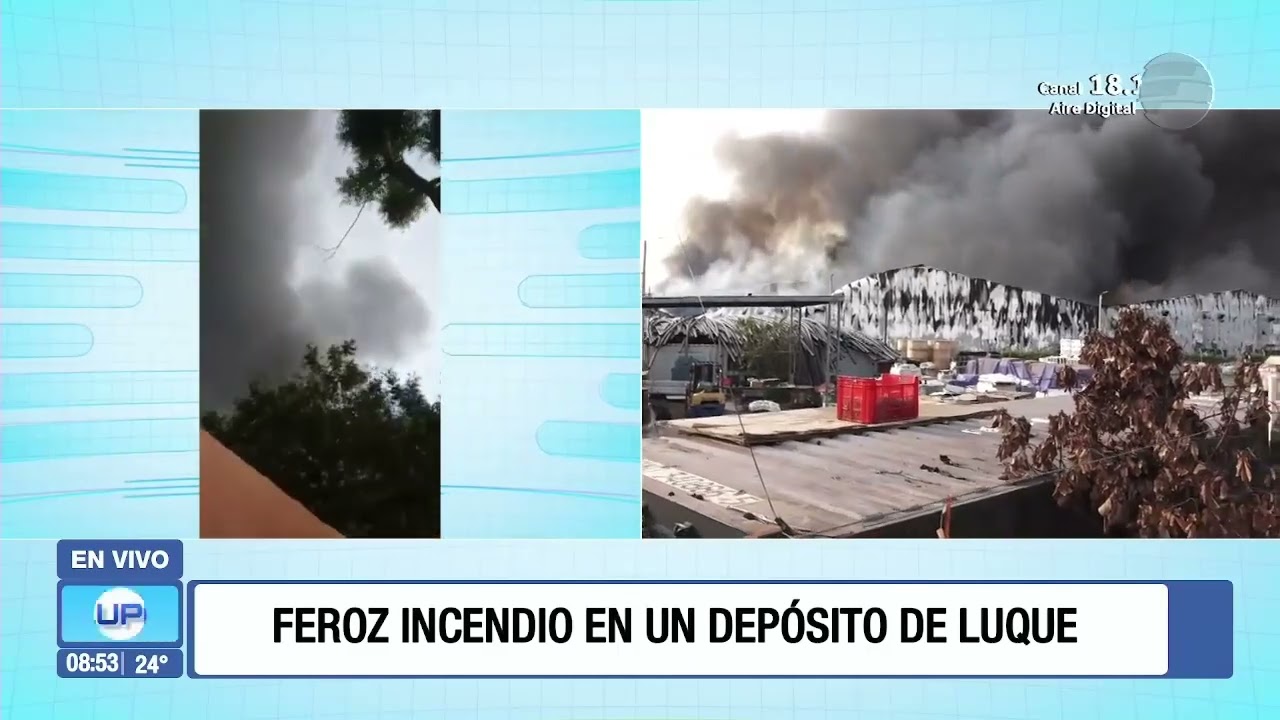 Incendio de gran magnitud en Luque